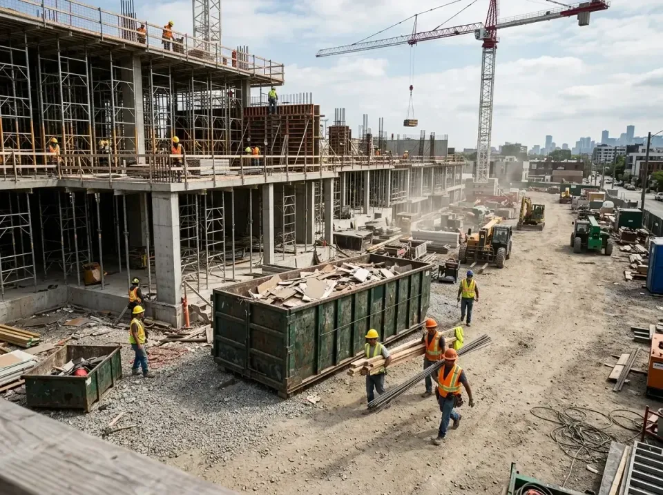 commercial-construction-site-w-002 — frequently asked questions, Low Cost Construction Dumpster Rental in North Richland Hil…
